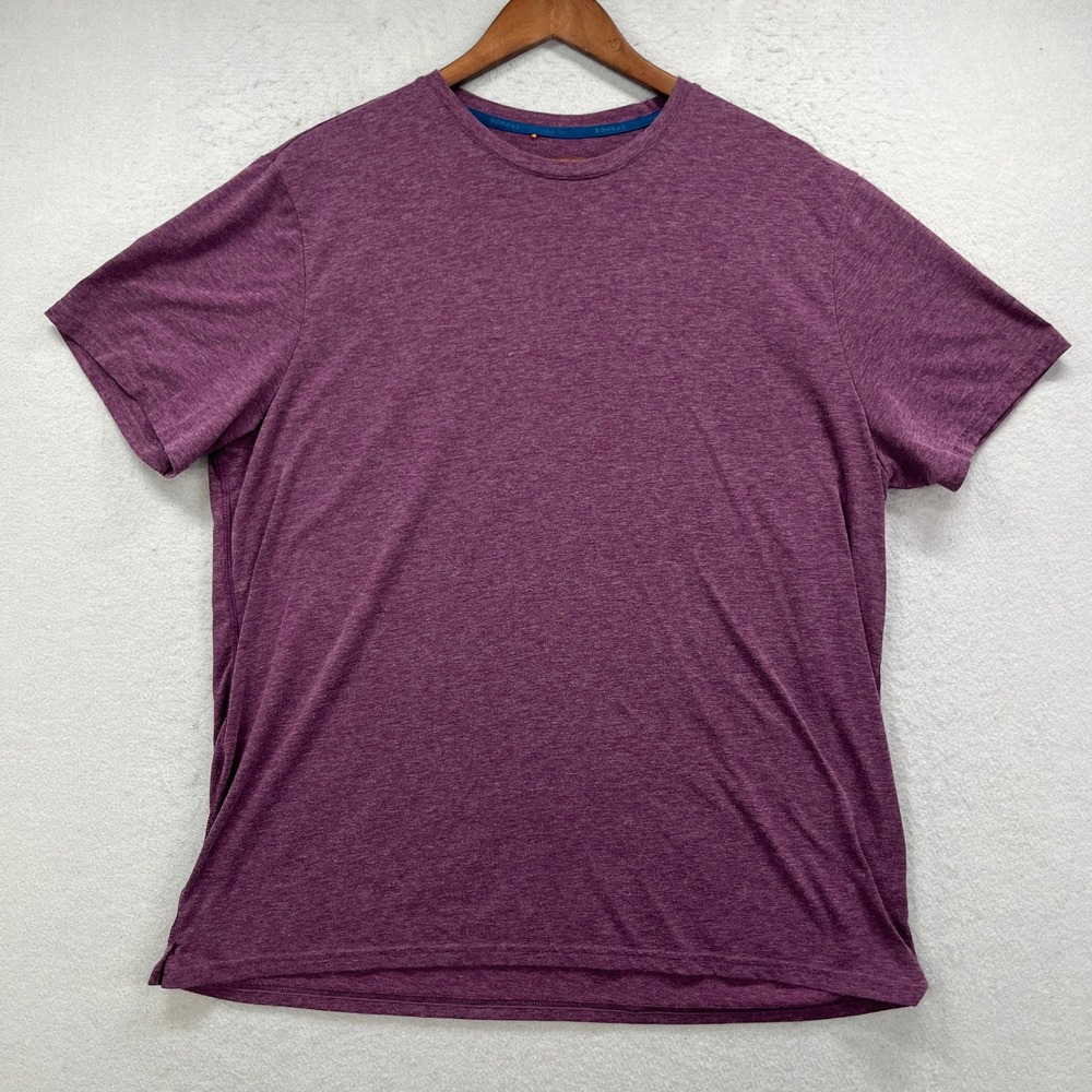 Bombas T-Shirt Mens XL Purple Flex Tech Short Sleeve Crew Neck Comfort Casual